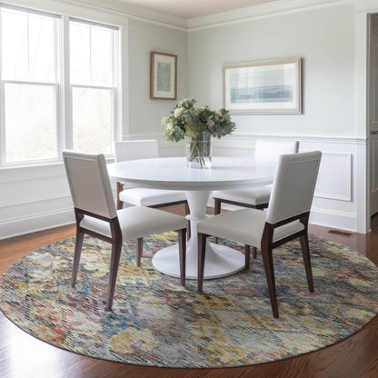 LOOMLAN Rugs San Marino Gold Washable Indoor-Outdoor Rug