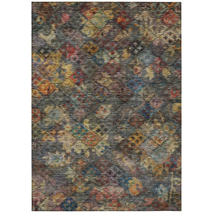 LOOMLAN Rugs San Marino Gray Washable Indoor-Outdoor Rug