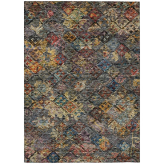 LOOMLAN Rugs San Marino Gray Washable Indoor-Outdoor Rug