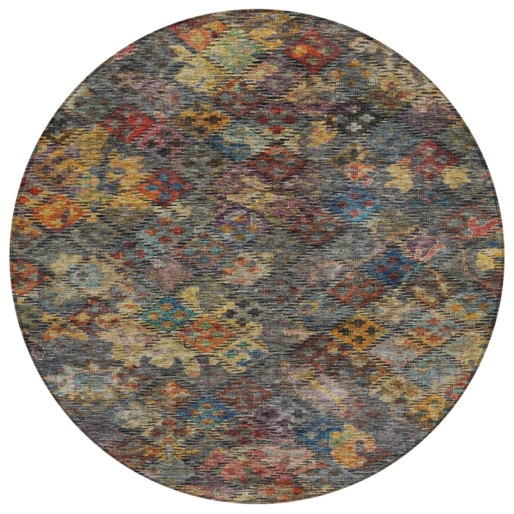LOOMLAN Rugs San Marino Gray Washable Indoor-Outdoor Rug