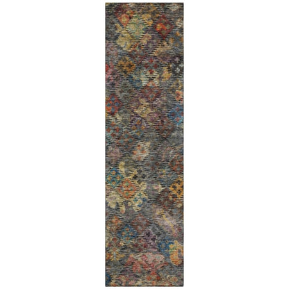 LOOMLAN Rugs San Marino Gray Washable Indoor-Outdoor Rug