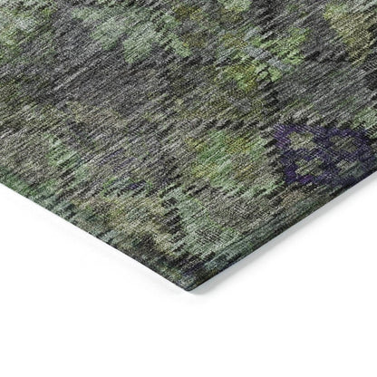 LOOMLAN Rugs San Marino Green Washable Indoor-Outdoor Rug
