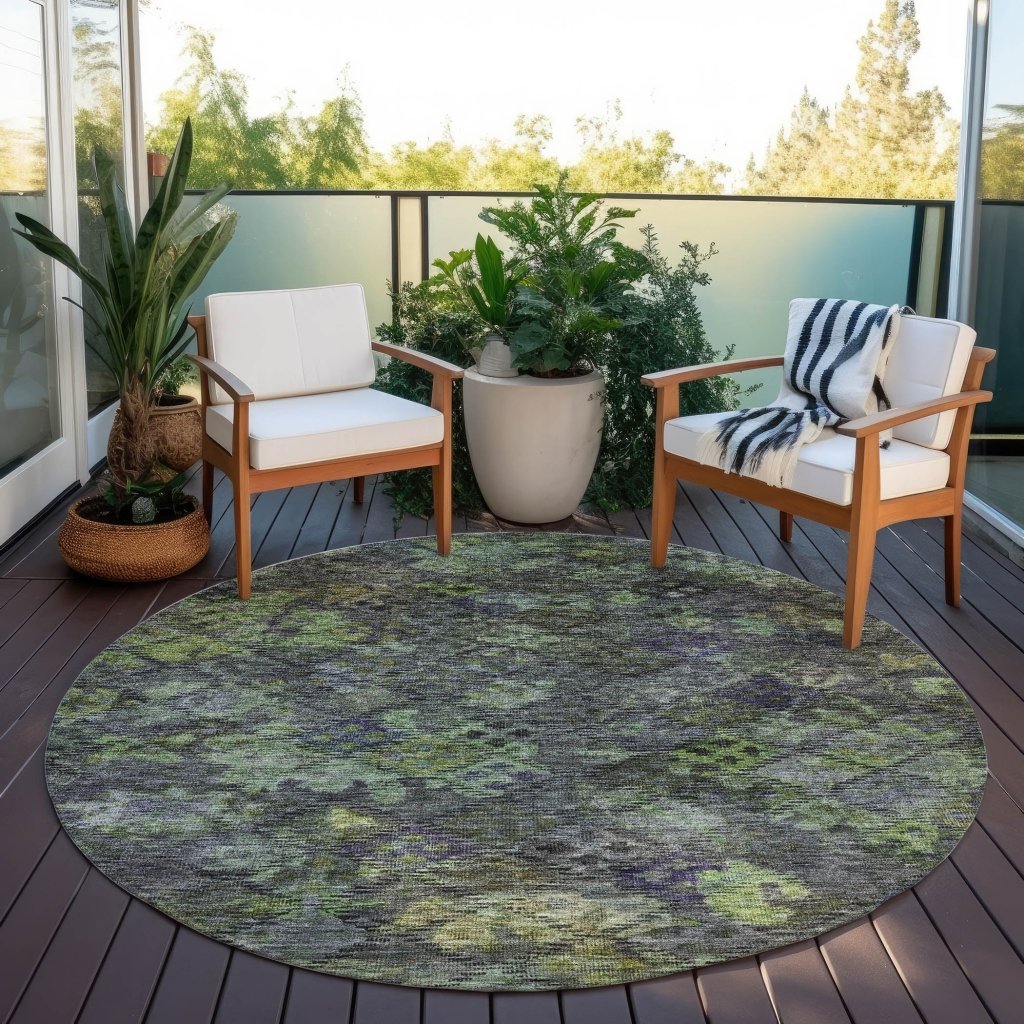 LOOMLAN Rugs San Marino Green Washable Indoor-Outdoor Rug