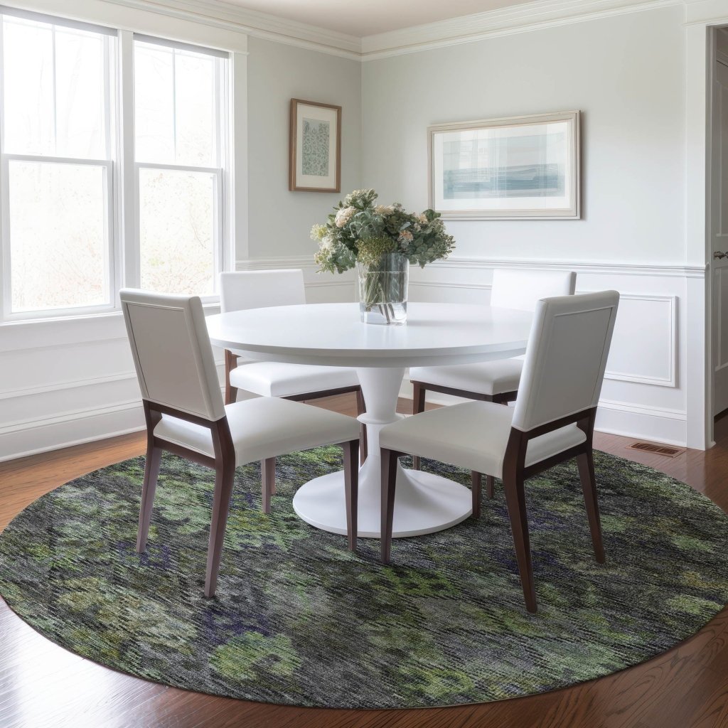 LOOMLAN Rugs San Marino Green Washable Indoor-Outdoor Rug