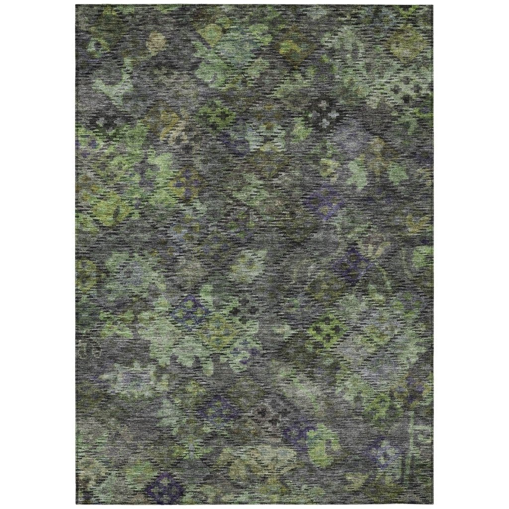 LOOMLAN Rugs San Marino Green Washable Indoor-Outdoor Rug