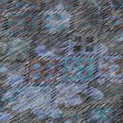 LOOMLAN Rugs San Marino Teal Washable Indoor-Outdoor Rug