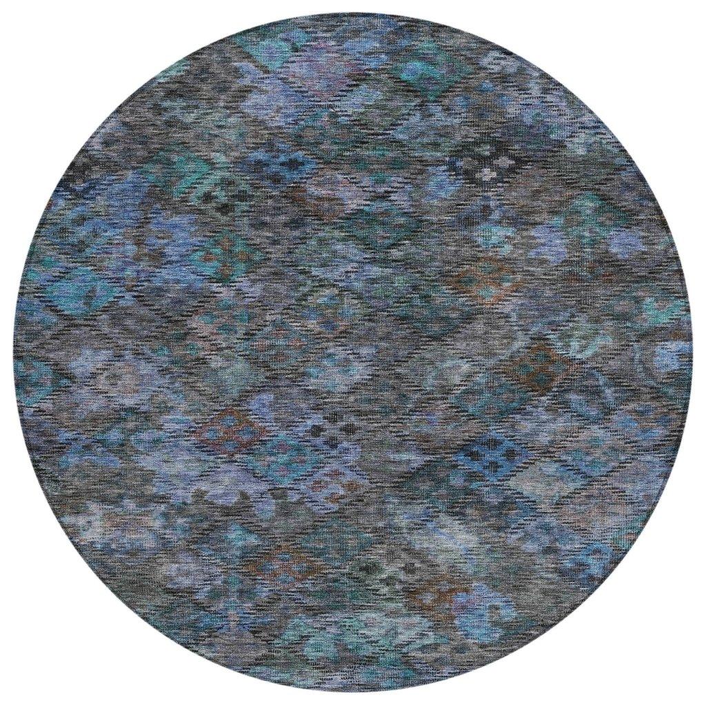 LOOMLAN Rugs San Marino Teal Washable Indoor-Outdoor Rug
