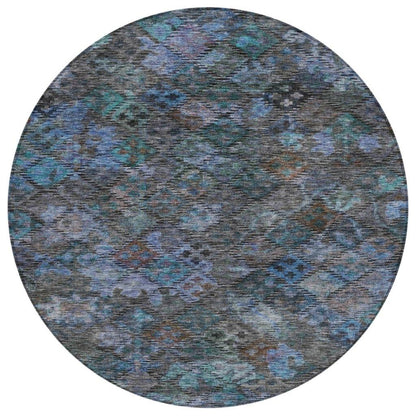 LOOMLAN Rugs San Marino Teal Washable Indoor-Outdoor Rug
