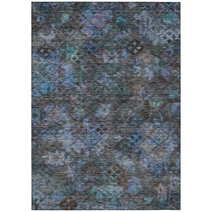 LOOMLAN Rugs San Marino Teal Washable Indoor-Outdoor Rug