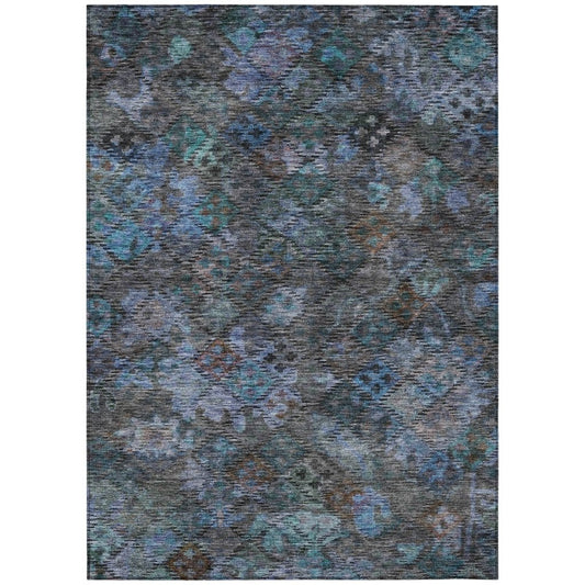 LOOMLAN Rugs San Marino Teal Washable Indoor-Outdoor Rug