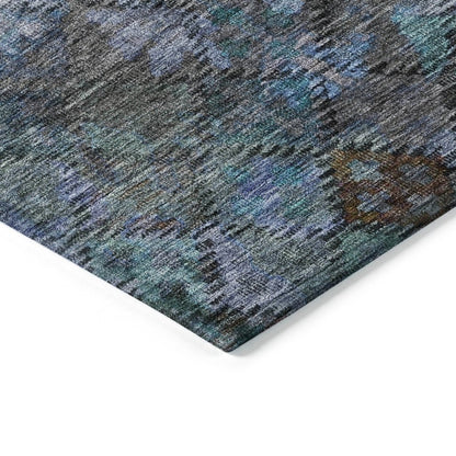 LOOMLAN Rugs San Marino Teal Washable Indoor-Outdoor Rug