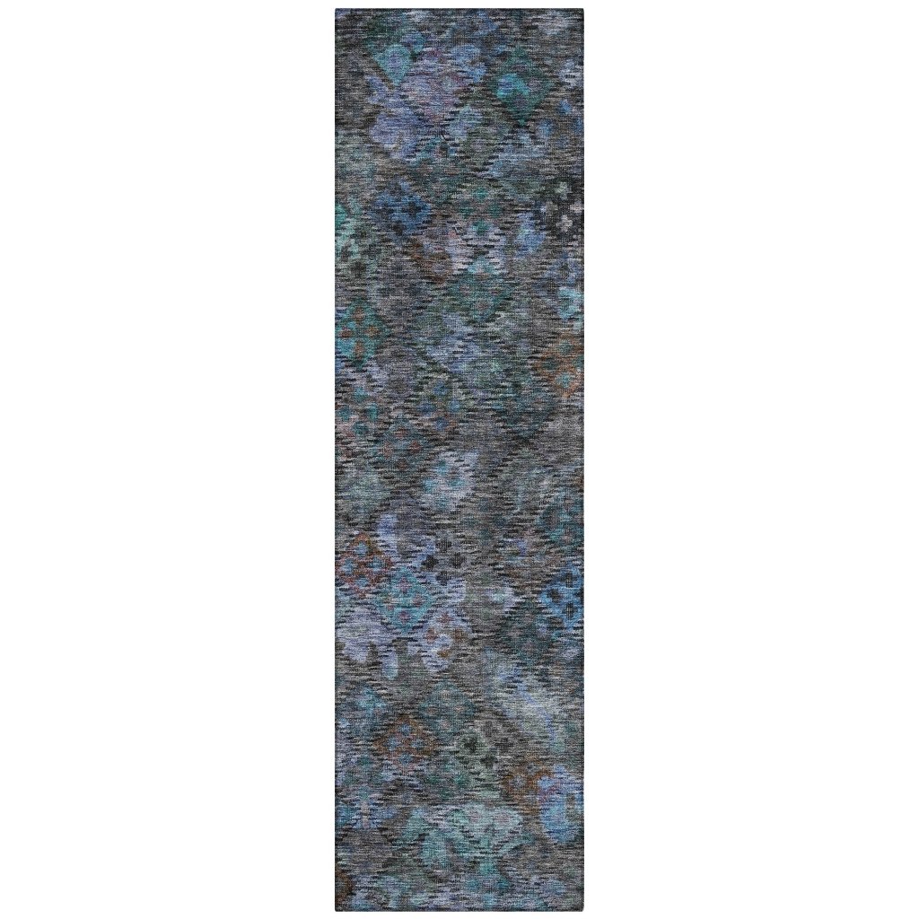 LOOMLAN Rugs San Marino Teal Washable Indoor-Outdoor Rug