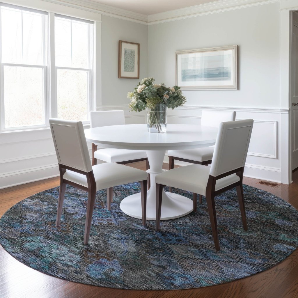 LOOMLAN Rugs San Marino Teal Washable Indoor-Outdoor Rug