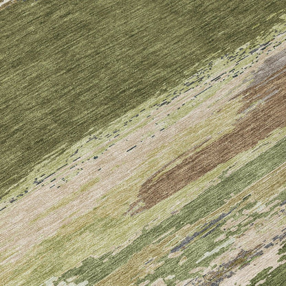 LOOMLAN Rugs Sanara Green Washable Indoor-Outdoor Rug