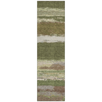 LOOMLAN Rugs Sanara Green Washable Indoor-Outdoor Rug