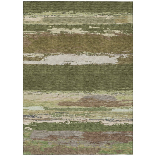 LOOMLAN Rugs Sanara Green Washable Indoor-Outdoor Rug