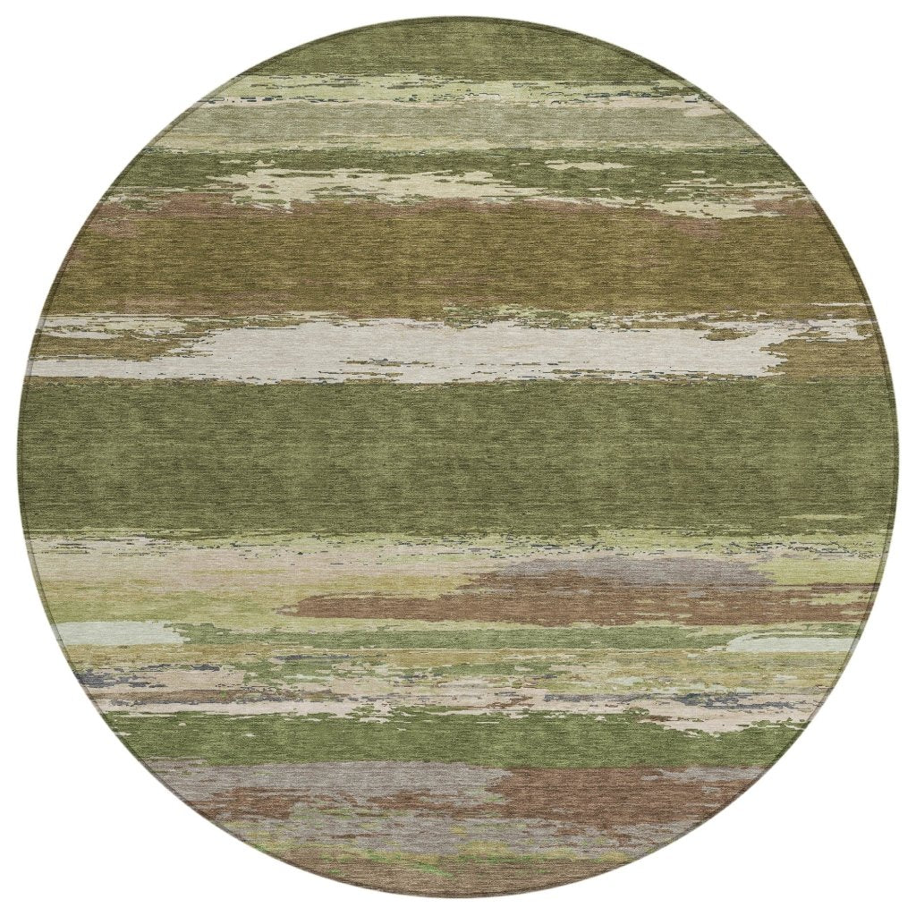 LOOMLAN Rugs Sanara Green Washable Indoor-Outdoor Rug