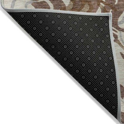 LOOMLAN Rugs Saphara Brown Washable Indoor-Outdoor Rug