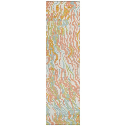 LOOMLAN Rugs Saphara Orange Washable Indoor-Outdoor Rug