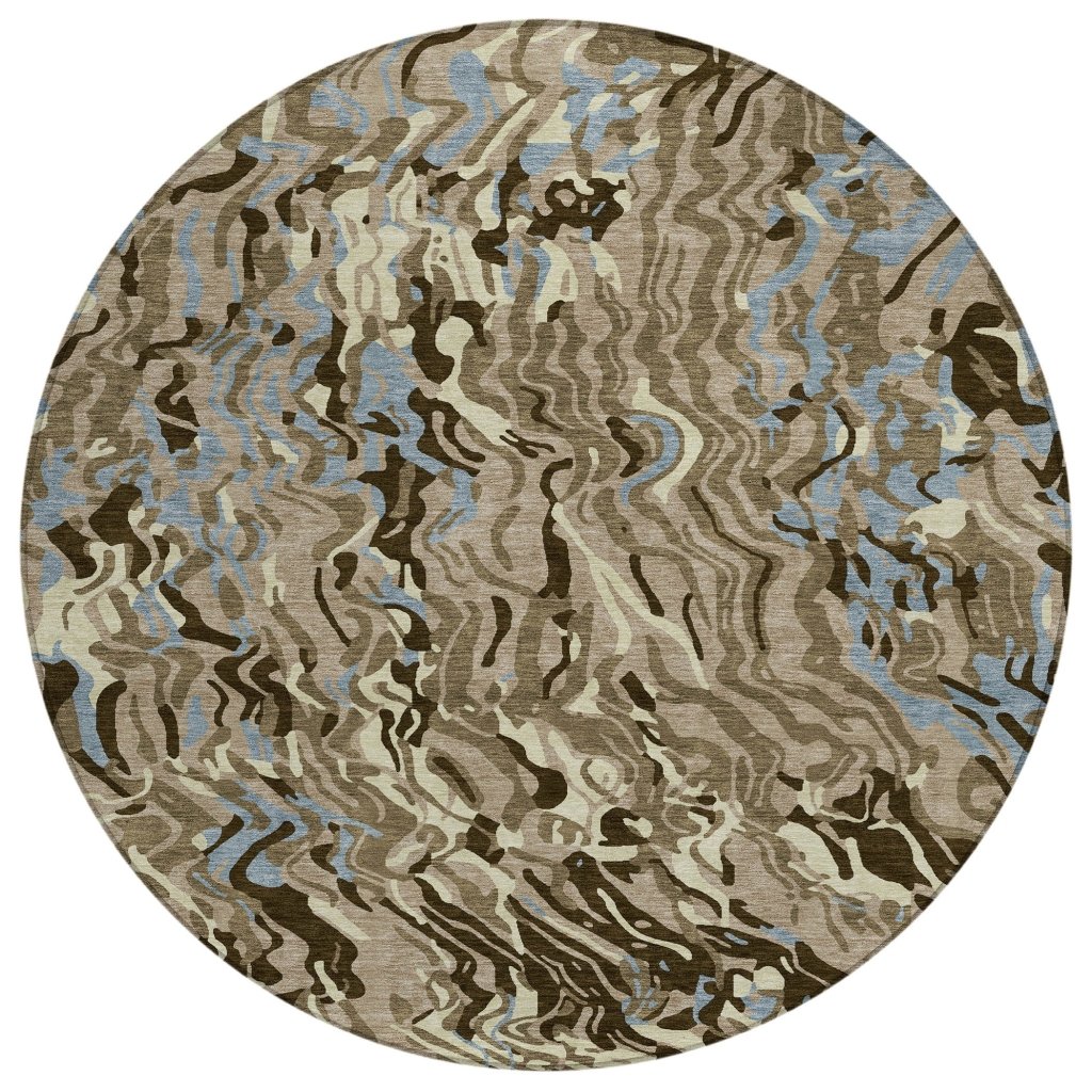 Saphara Taupe Washable Indoor - Outdoor Rug - LOOMLAN - LOOMLAN Rugs - Outdoor Rugs