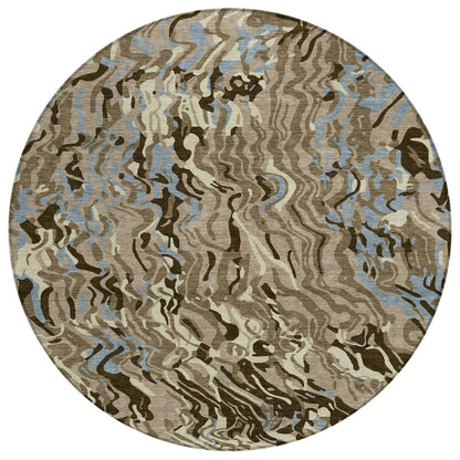 Saphara Taupe Washable Indoor - Outdoor Rug - LOOMLAN - LOOMLAN Rugs - Outdoor Rugs