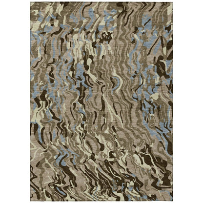 Saphara Taupe Washable Indoor - Outdoor Rug - LOOMLAN - LOOMLAN Rugs - Outdoor Rugs