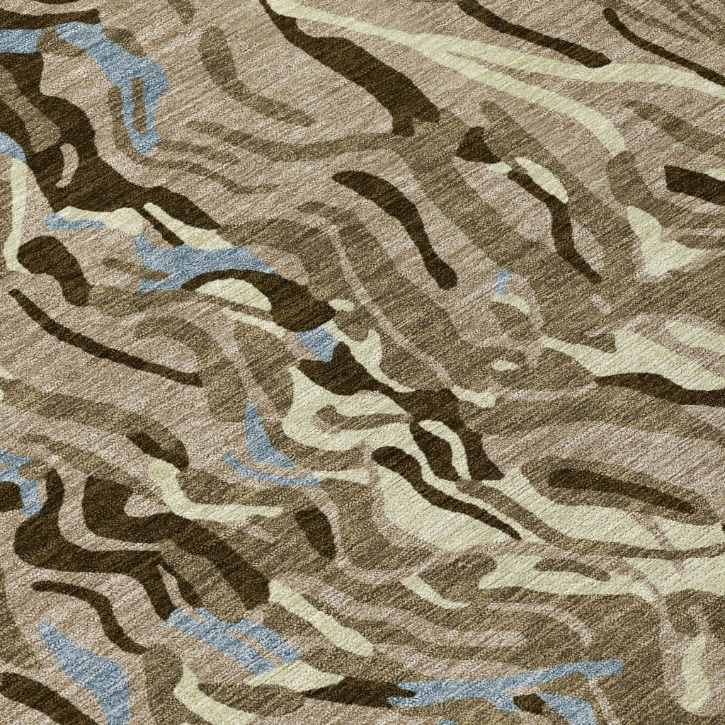 Saphara Taupe Washable Indoor - Outdoor Rug - LOOMLAN - LOOMLAN Rugs - Outdoor Rugs