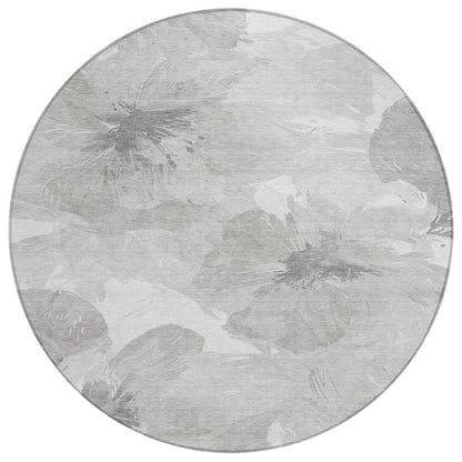 LOOMLAN Rugs Saphirae Ivory Washable Indoor-Outdoor Rug