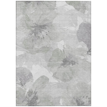 LOOMLAN Rugs Saphirae Ivory Washable Indoor-Outdoor Rug