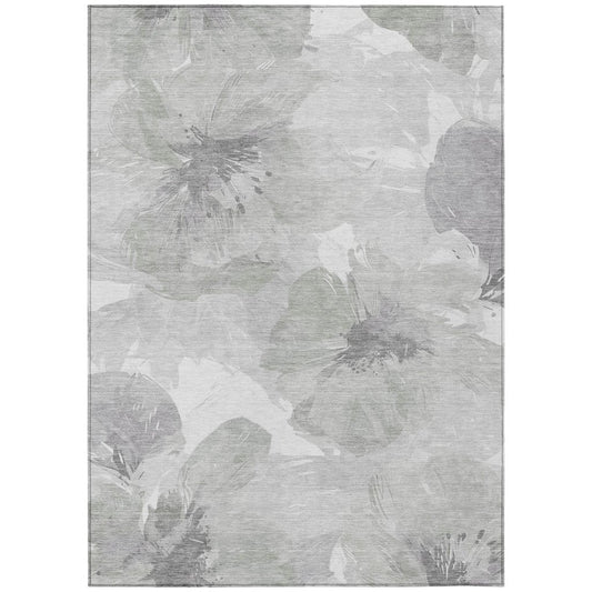 LOOMLAN Rugs Saphirae Ivory Washable Indoor-Outdoor Rug