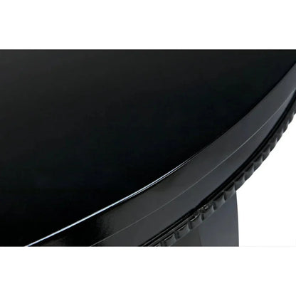 Noir Scheffield Round Wood End Table