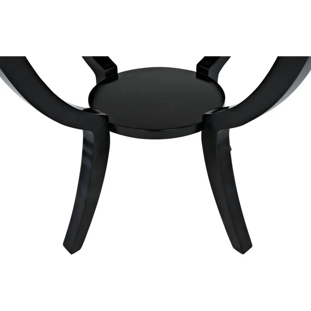 Noir Scheffield Round Wood End Table