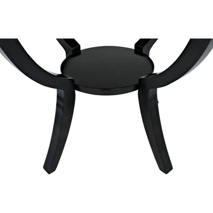 Noir Scheffield Round Wood End Table