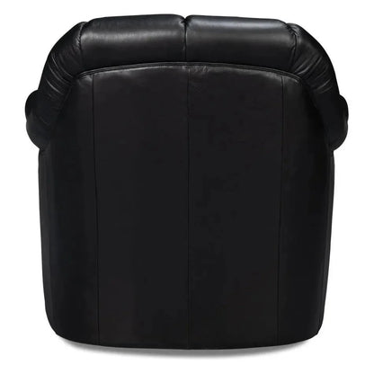 Sarreid Scoth Wood and Leather Black Swivel Arm