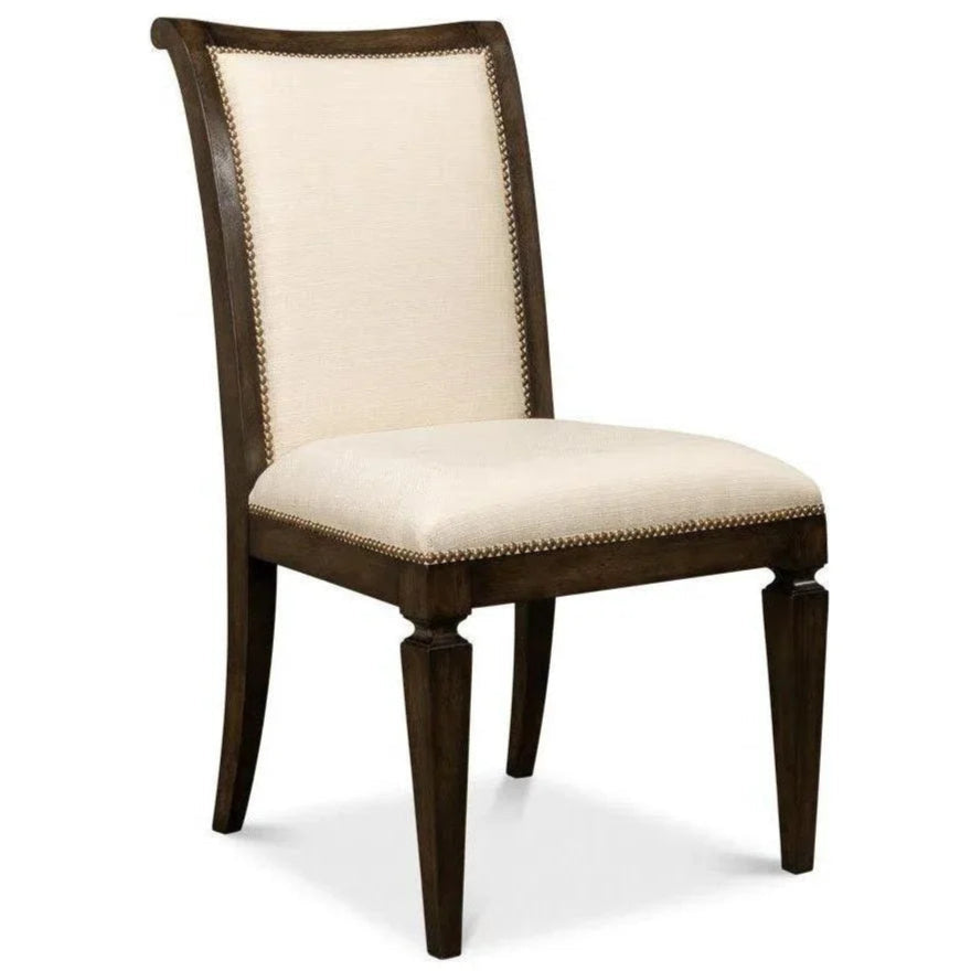 Scroll Fabric Armless Dining Chair 2PC