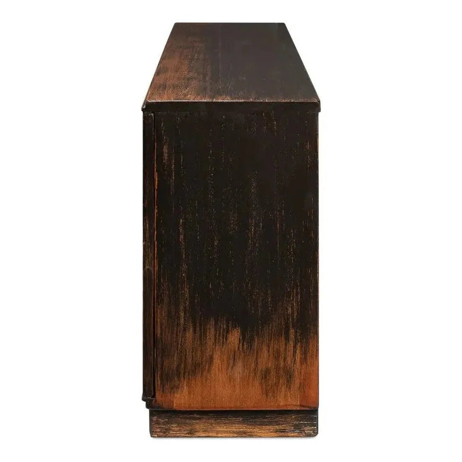 Scrubboard Front Sideboard Ebony - LOOMLAN - Sarreid - Sideboards