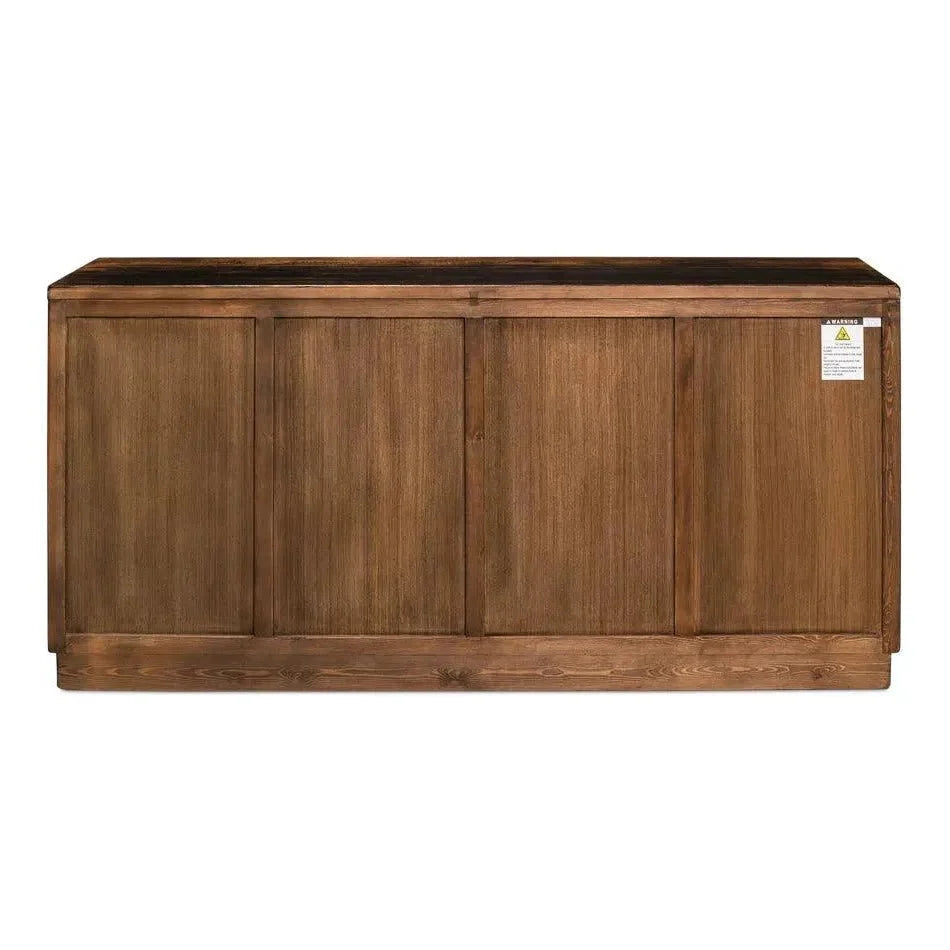 Scrubboard Front Sideboard Ebony - LOOMLAN - Sarreid - Sideboards