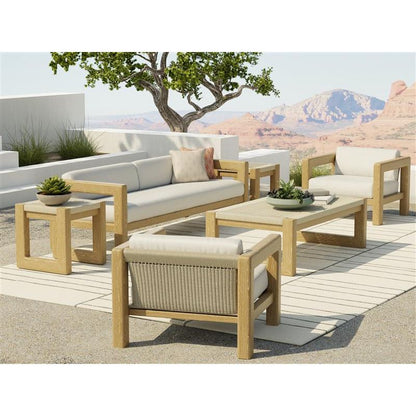 Sedona Teak Wood Outdoor Coffee Table - LOOMLAN - Sunset West - Outdoor Coffee Tables