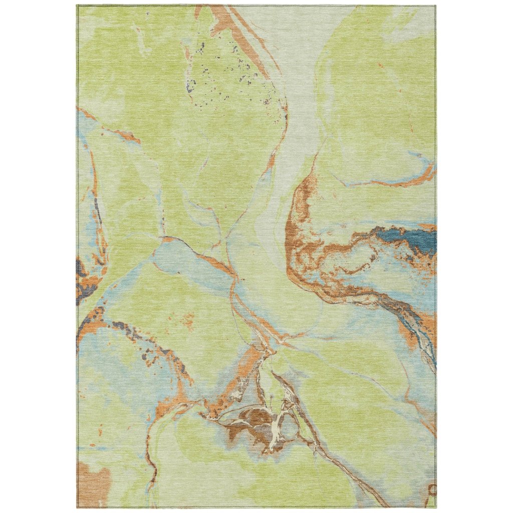 LOOMLAN Rugs Selene Aloe Washable Indoor-Outdoor Rug