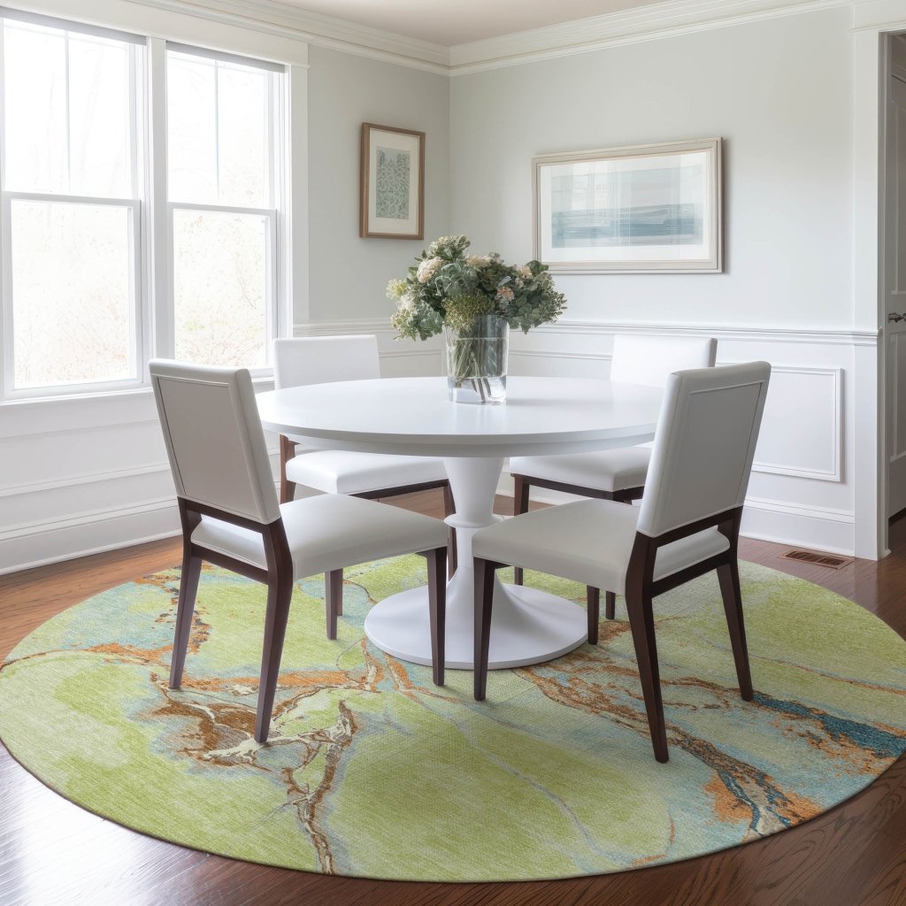 LOOMLAN Rugs Selene Aloe Washable Indoor-Outdoor Rug
