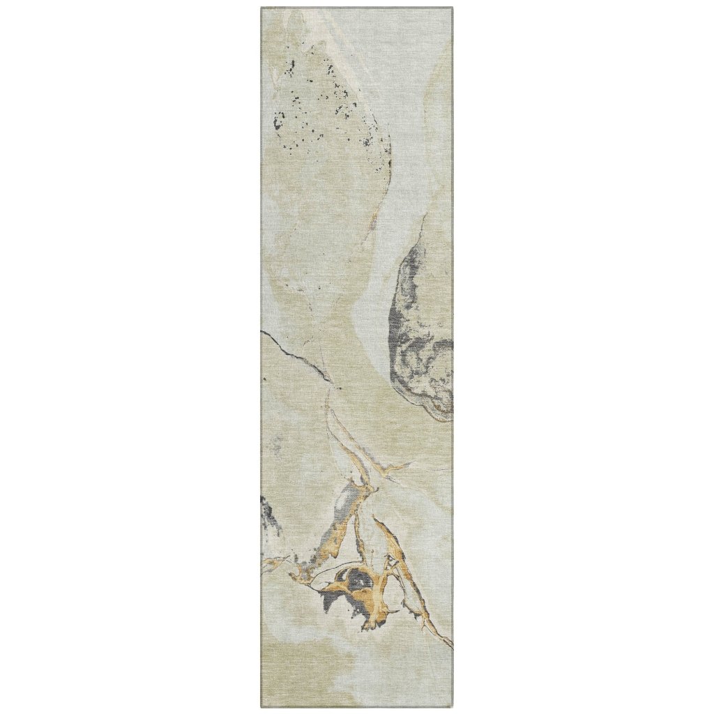 LOOMLAN Rugs Selene Ivory Washable Indoor-Outdoor Rug