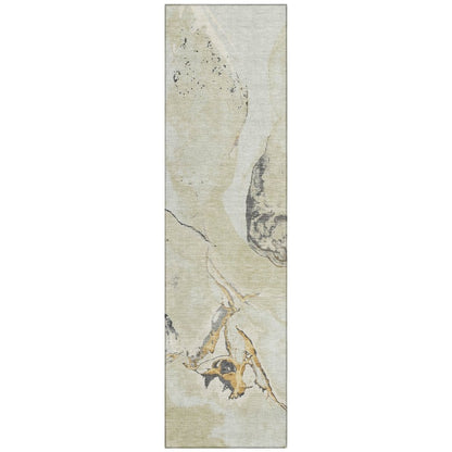 LOOMLAN Rugs Selene Ivory Washable Indoor-Outdoor Rug