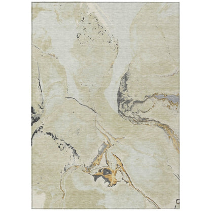 LOOMLAN Rugs Selene Ivory Washable Indoor-Outdoor Rug