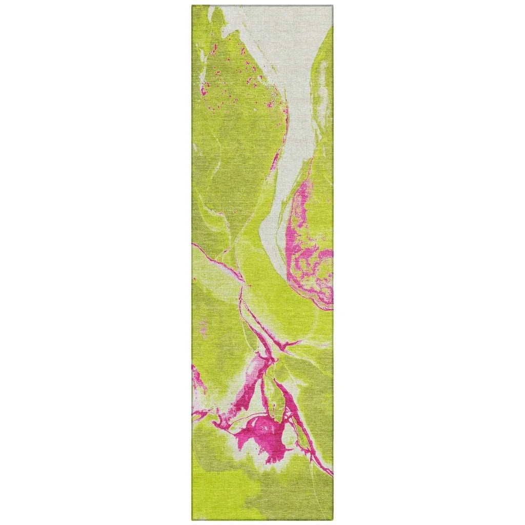 LOOMLAN Rugs Selene Lime Washable Indoor-Outdoor Rug