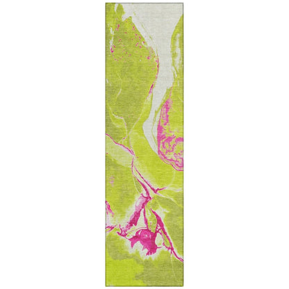 LOOMLAN Rugs Selene Lime Washable Indoor-Outdoor Rug