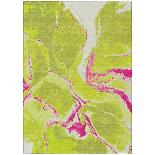 LOOMLAN Rugs Selene Lime Washable Indoor-Outdoor Rug