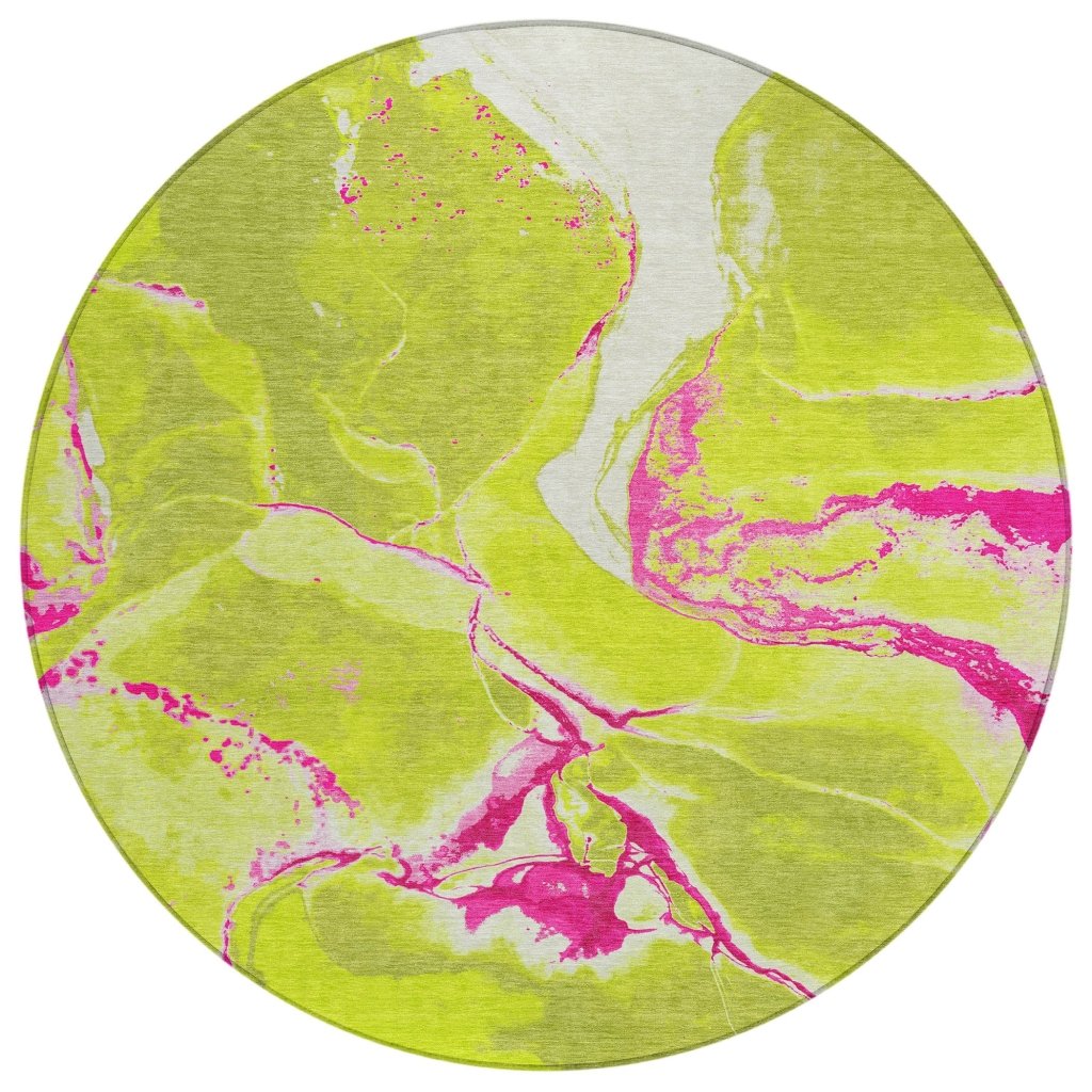 LOOMLAN Rugs Selene Lime Washable Indoor-Outdoor Rug