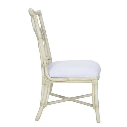Wildwood Selene Rattan Frame Grey Side Chair