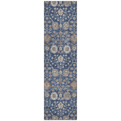 Selma Blue Washable Indoor - Outdoor Rug - LOOMLAN - LOOMLAN Rugs - Outdoor Rugs