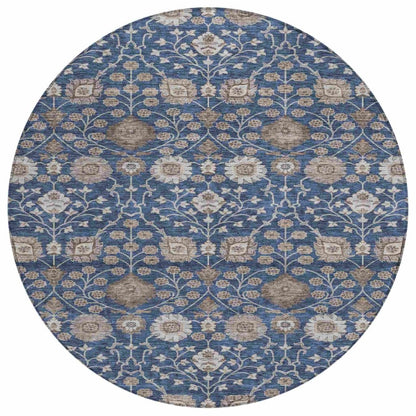 Selma Blue Washable Indoor - Outdoor Rug - LOOMLAN - LOOMLAN Rugs - Outdoor Rugs